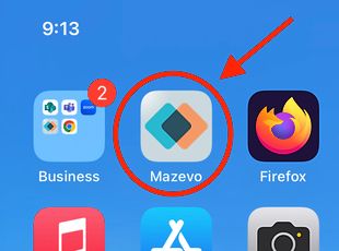 iphone mazevo icon close up