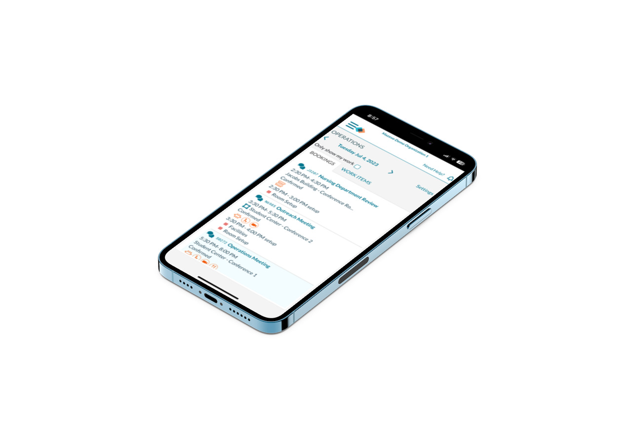 iphone running mazevo operations