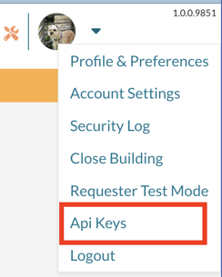 Accessing the API Keys for your installation