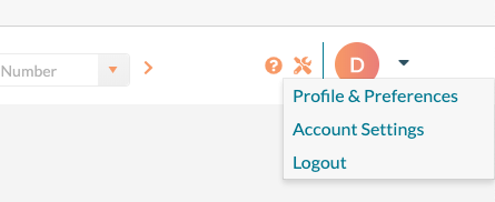 Account Settings -  menu