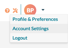 Account Settings Menu Item