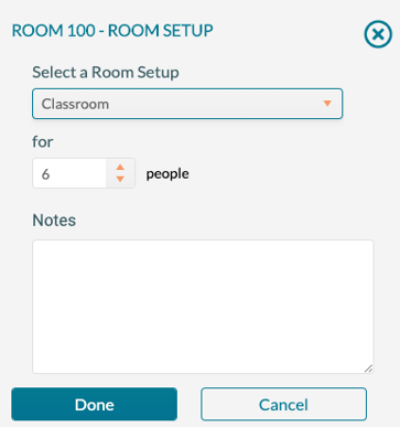 Add Event - Room Setup