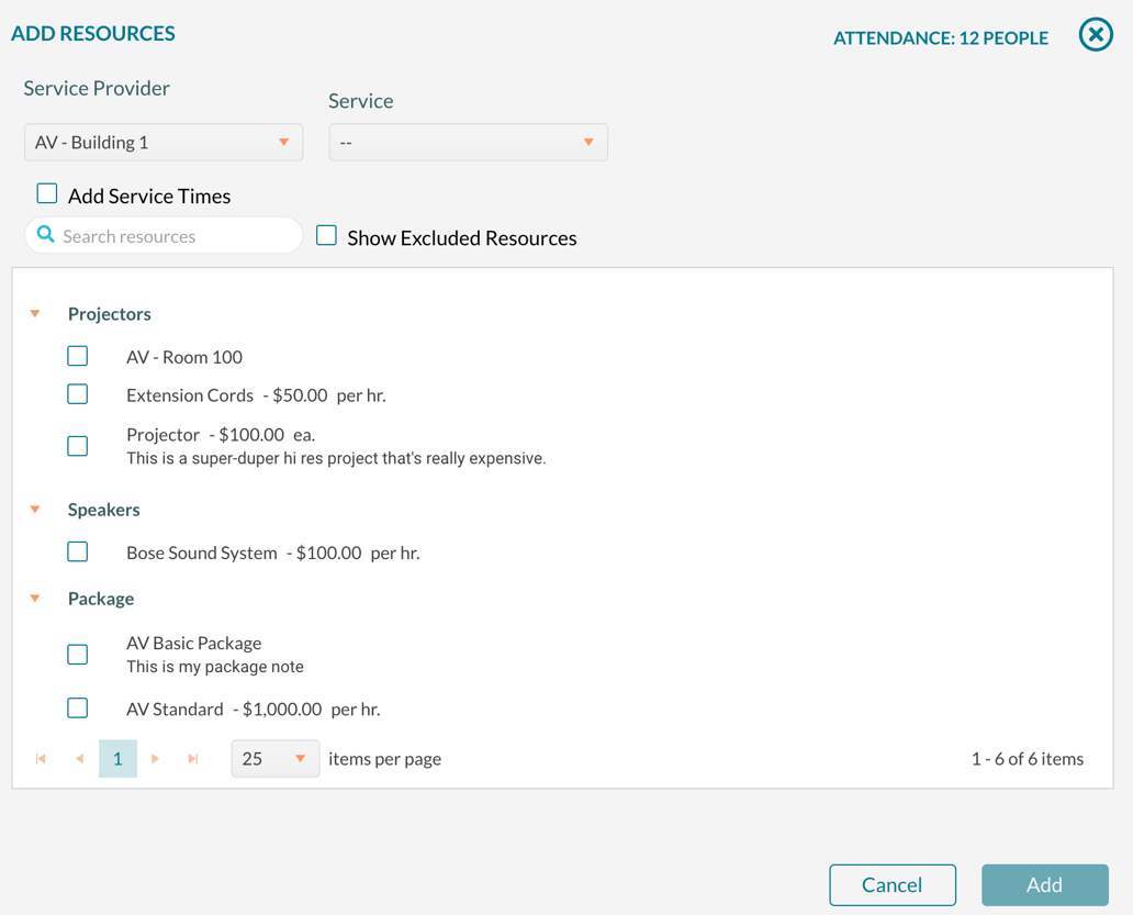 How to Add Resources to an Event