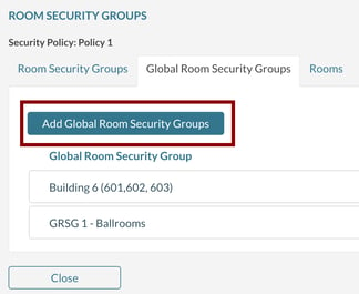 Adding a global room security group to a policy