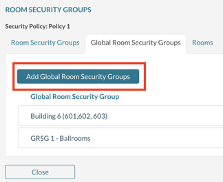 Adding a global room security group to a policy