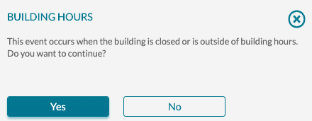 Building hours warning