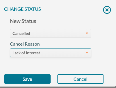 Change Status - new status