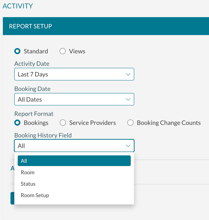 Configuring the Activity log