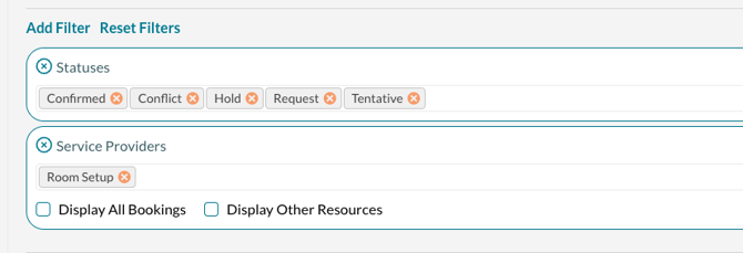 Daily Ops report for just room setup