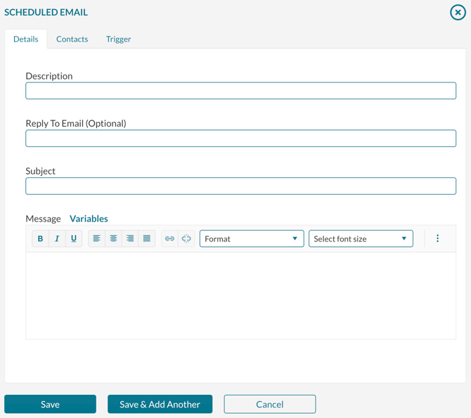 Defining a new scheduled email