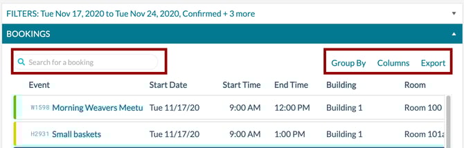 Find Events - Additional tool links