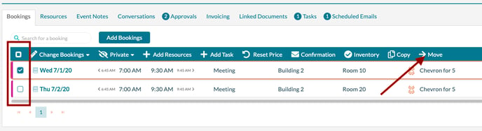 How to move a booking-1
