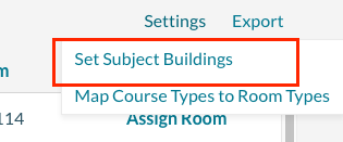 Launching the subject building preferences tools