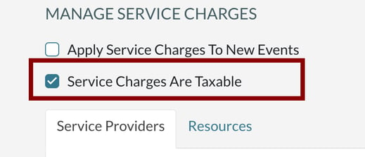 Making service charges taxable