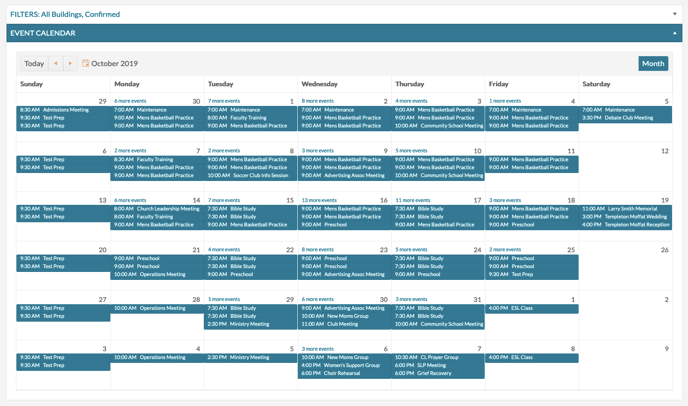 Monthly Calendar View