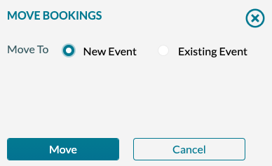 Move bookings - select destination - new or existing event