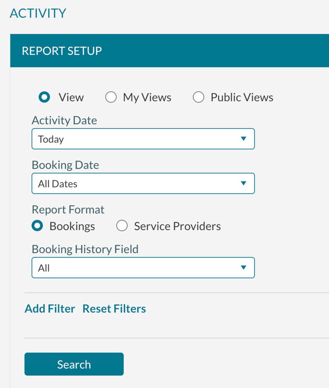 Preparing to run the activity log