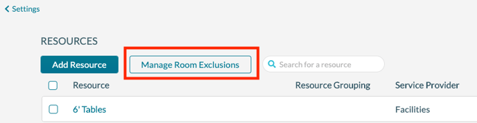 Resource Exclusions - navigate
