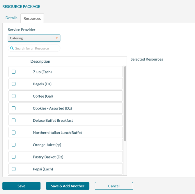 Resource Package - Resources tab