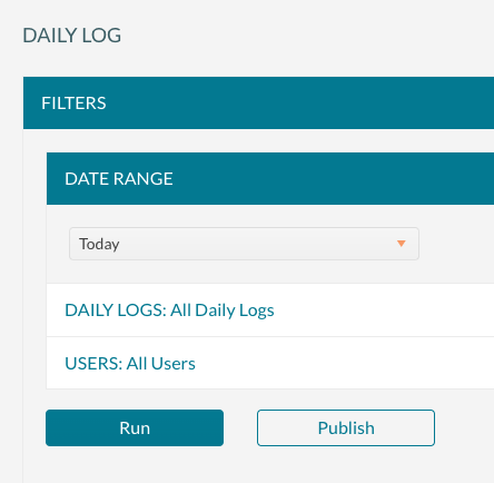 Running the Daily Log Report