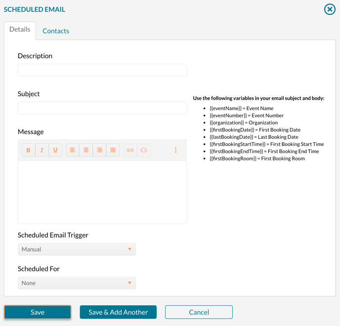 Schedule email definition
