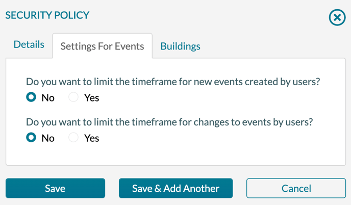 Security Policy - Standard - New - No timeframe