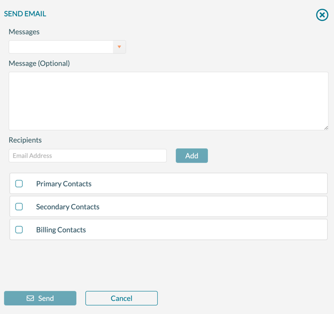 Selecting the invoice receipents 