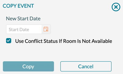 Setting the Use Conflict Status flag when copying an event