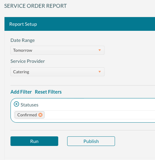 Setting up the service order report 