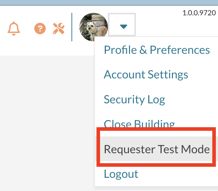 Starting Requester Test Mode