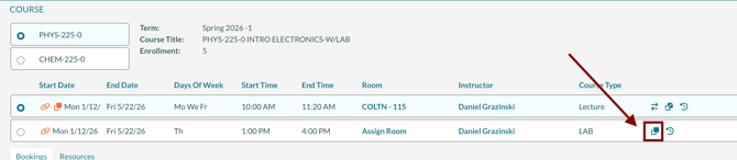 The course editor showing the sharing icon