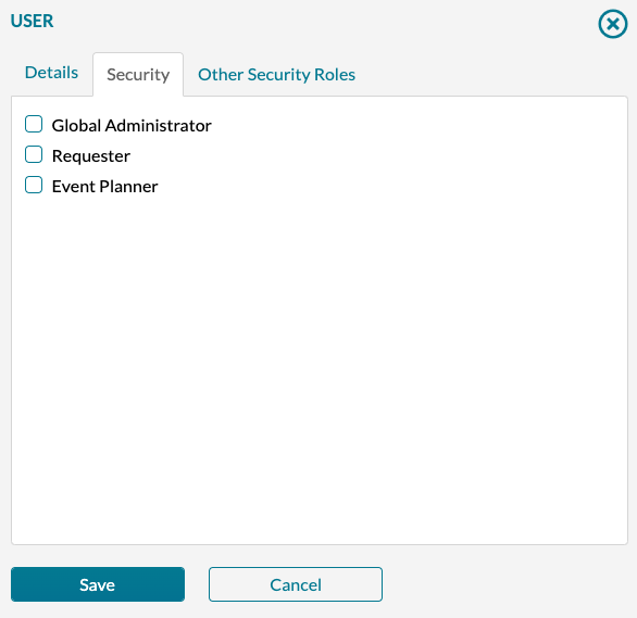 Users - Selecting Main Security Role