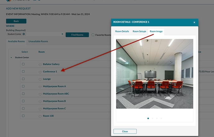 requester view room image