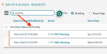 New filtering by secondary approval status 2025