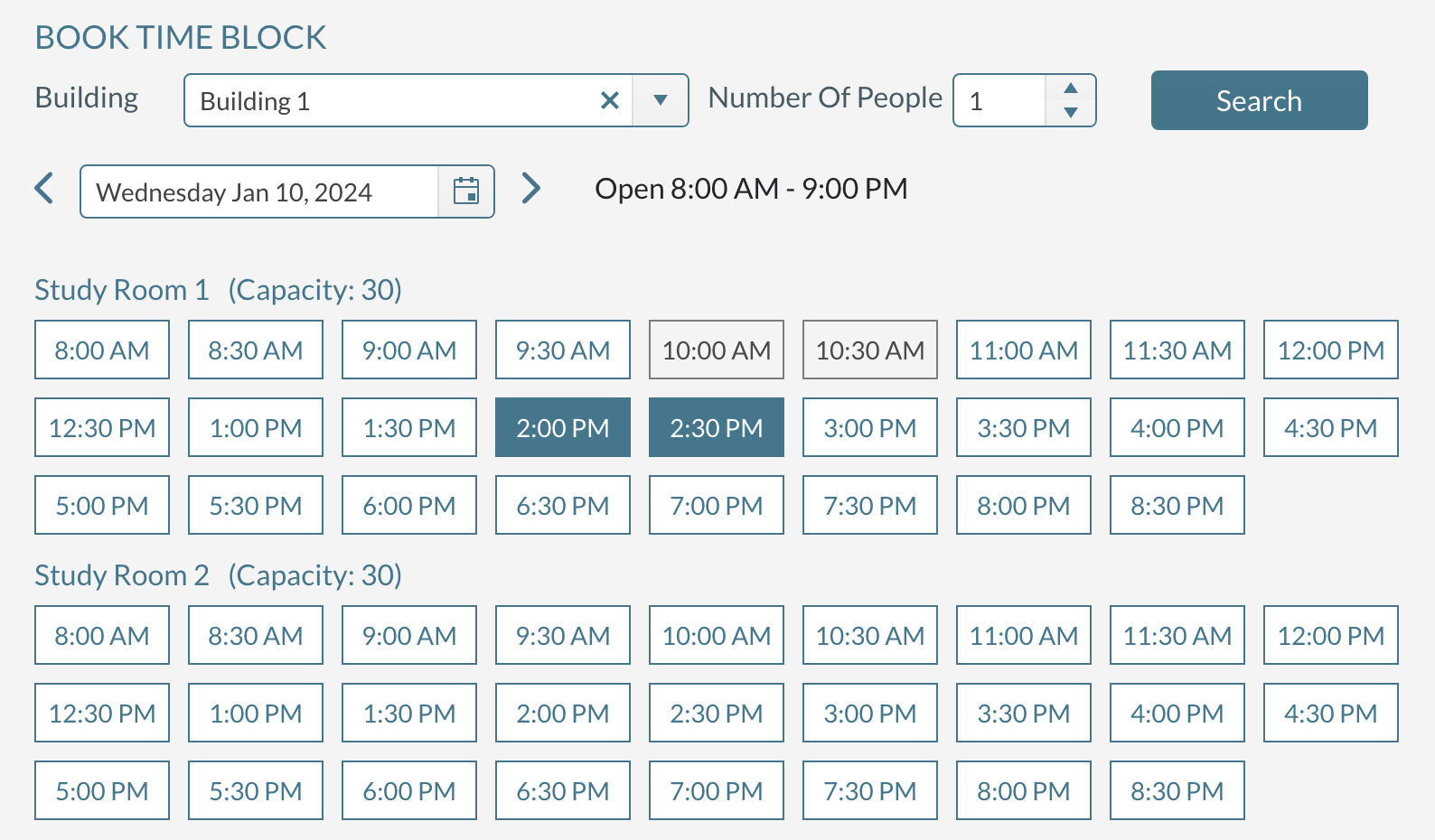 New Time Block Booking (BETA)