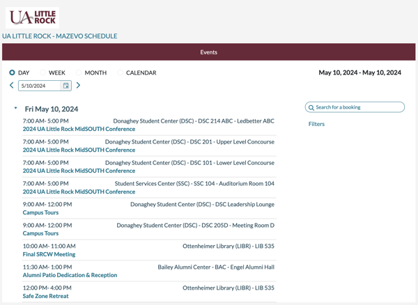 UA Little Rock Public Calendar