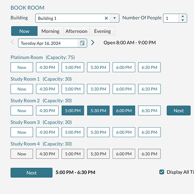 image of book room screen