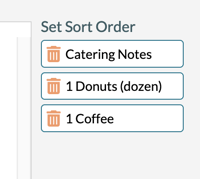 sort order
