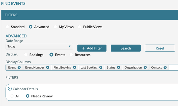 advanced find events - calendar details 2024