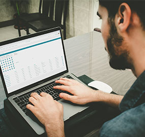 Man working on MacBook Pro