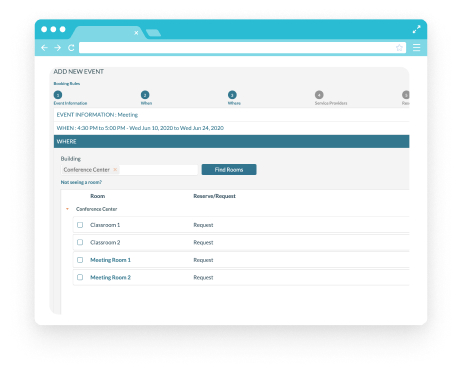 event management software request form