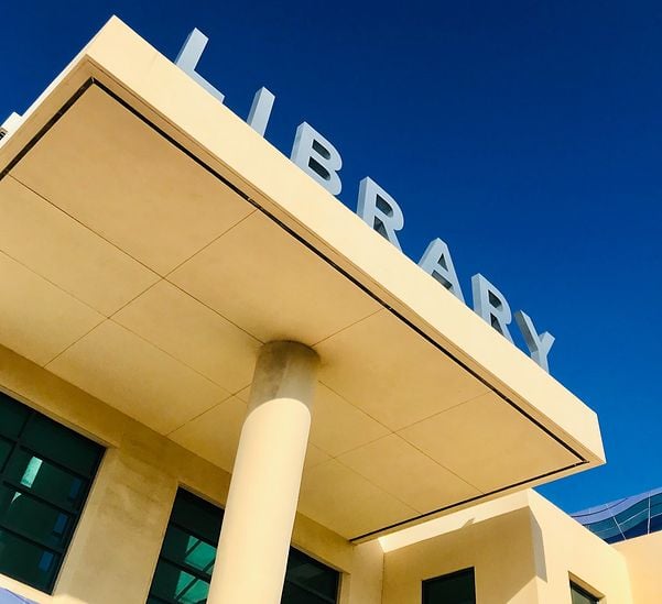 library building sign