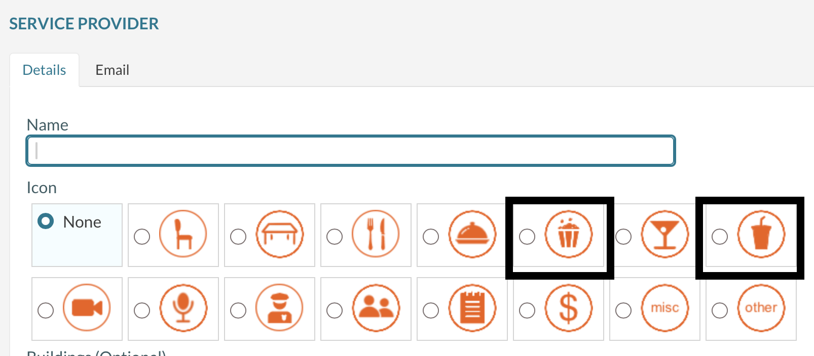 new popcorn and soda icons