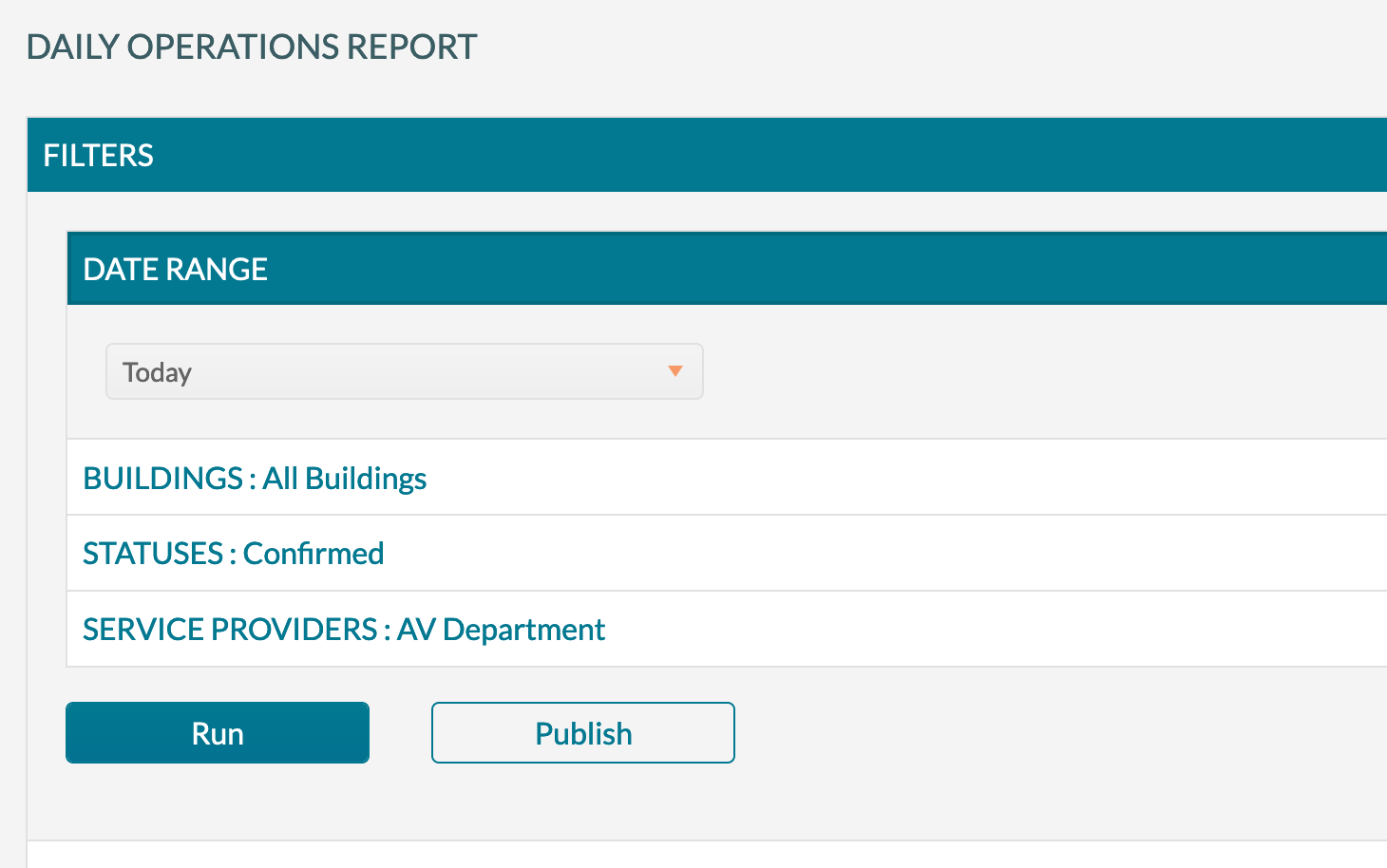Daily Operations Report Configuration 2