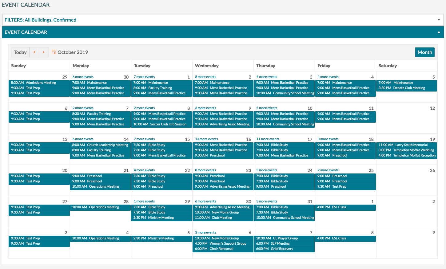 mazevo events calendar