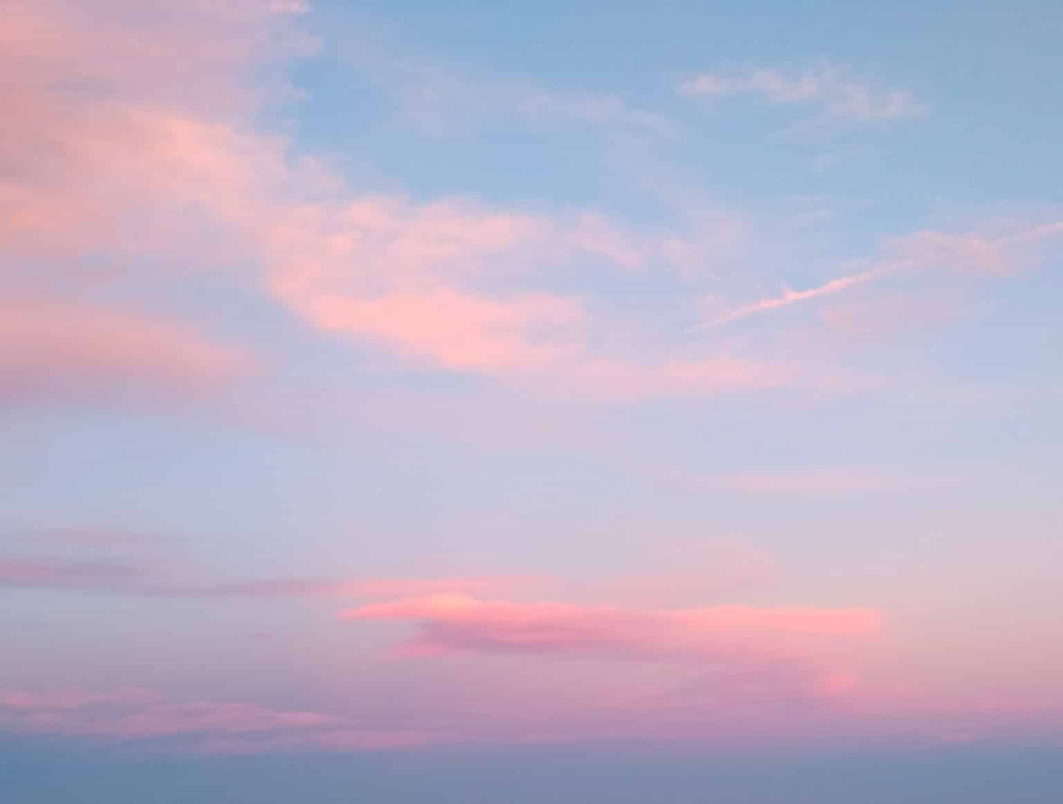 sky with pink clouds