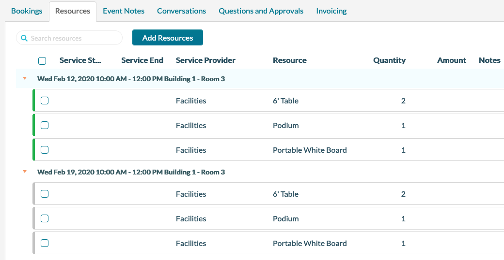 mazevo event editor resource tab groupings